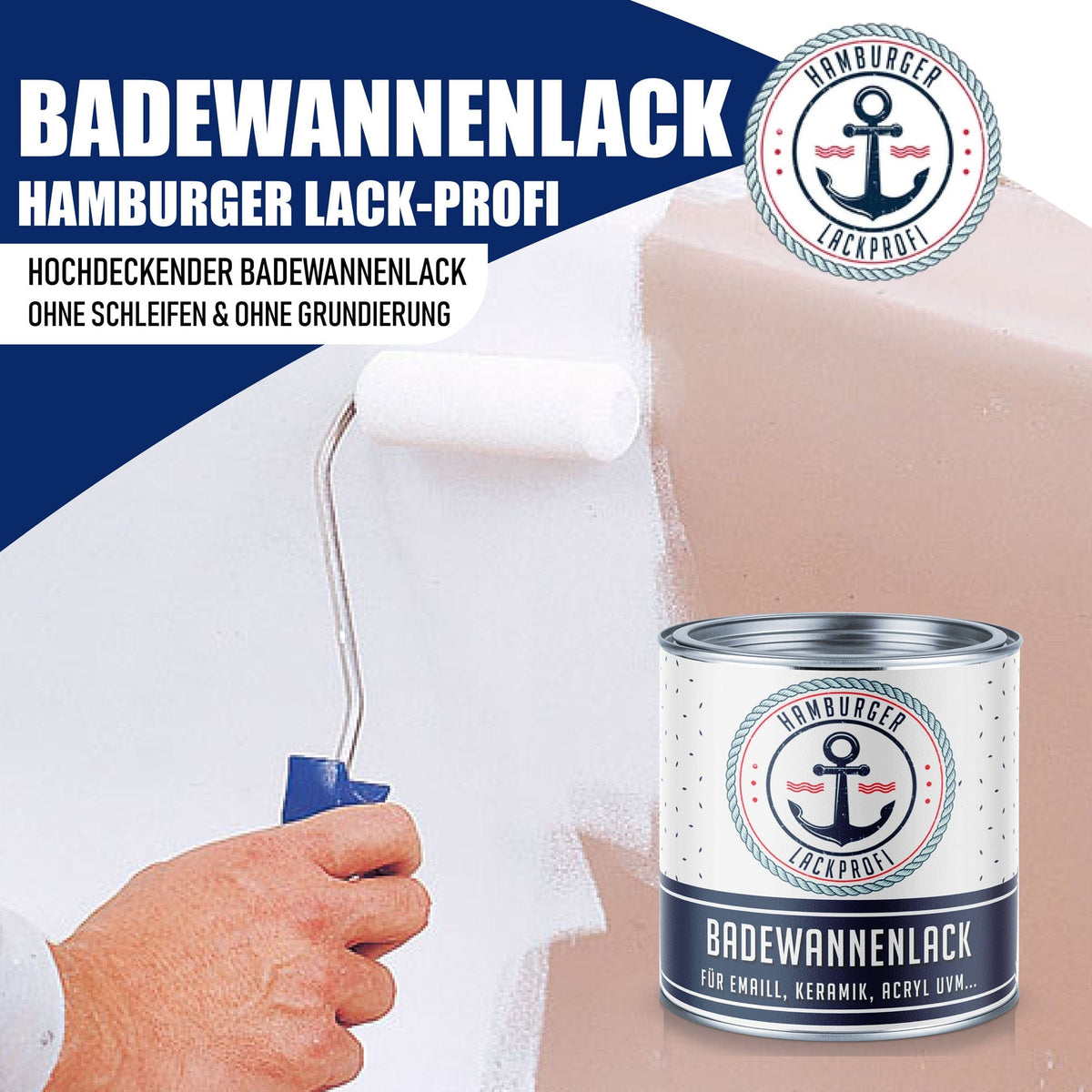 2K Badkarslack Svartgrön RAL 6012 med målarset (X300) - Blank / Sidenmatt / Matt - Hamburger Lack-Profi, Bild 2