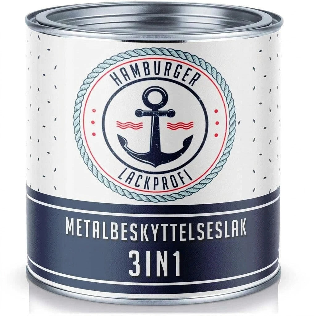 Hamburger Lack-Profi 3 in 1 Verkehrsweiß RAL 9016 - Rostschutz - Hamburger Lack-Profi