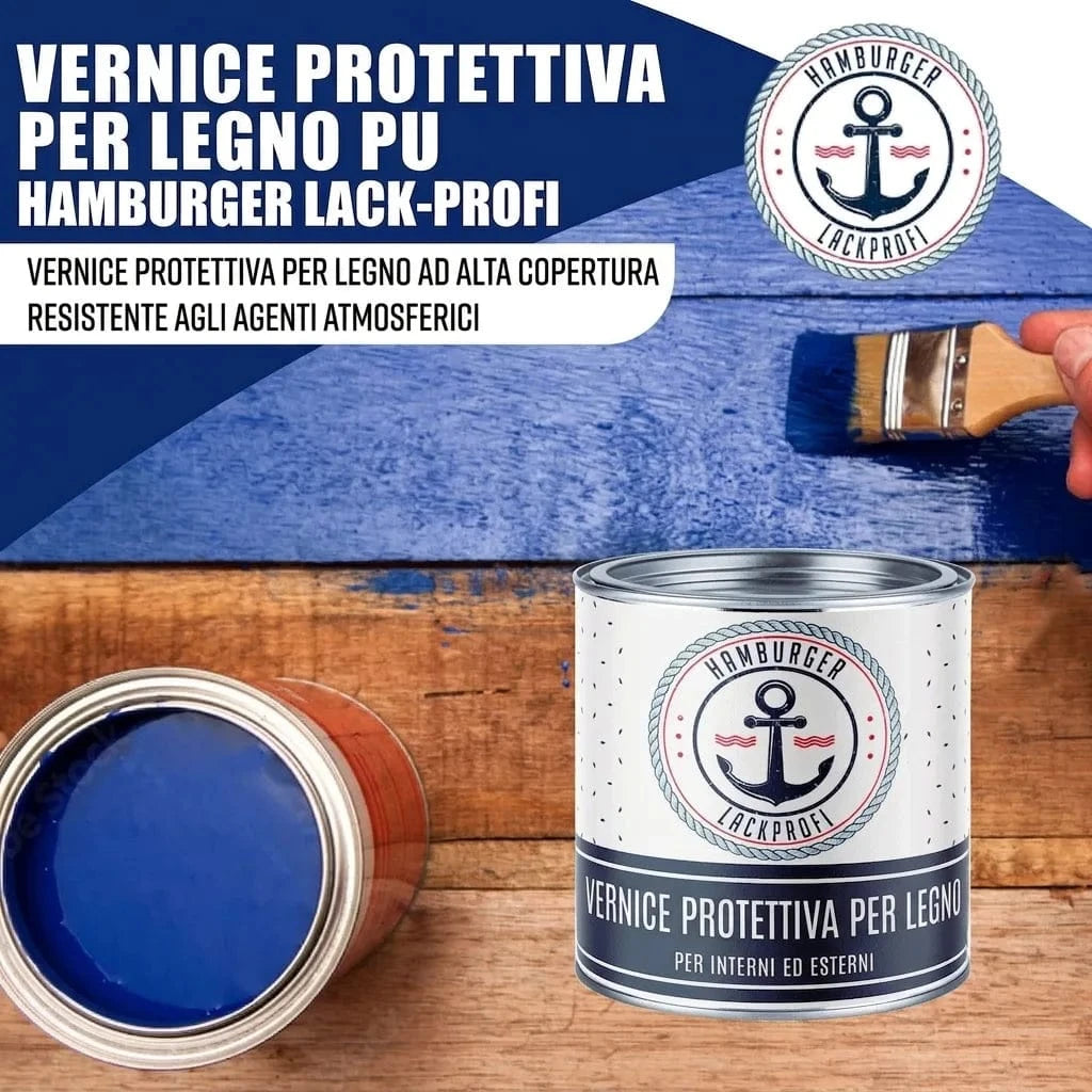 Hamburger Lack-Profi Lacke & Beschichtungen PU Holzschutzfarbe RAL 7003 Moosgrau - Wetterschutzfarbe