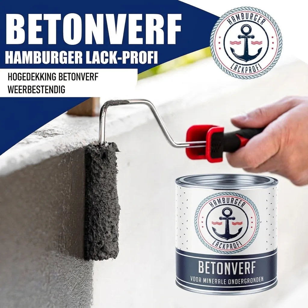 Hamburger Lack-Profi Betongfärg Rapsgul RAL 1021 - högtäckande fasadfärg Hamburger Lack-Profi