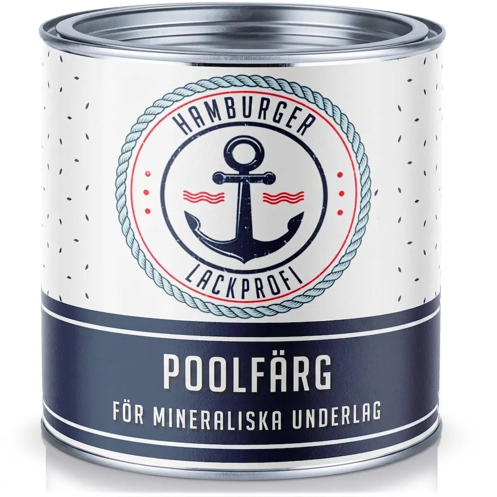 Hamburger Lack-Profi Schwimmbeckenfarbe Poolfarbe mit Lackierset (X300) & Verdünnung (1 L) - 30% Sparangebot - Hamburger Lack-Profi