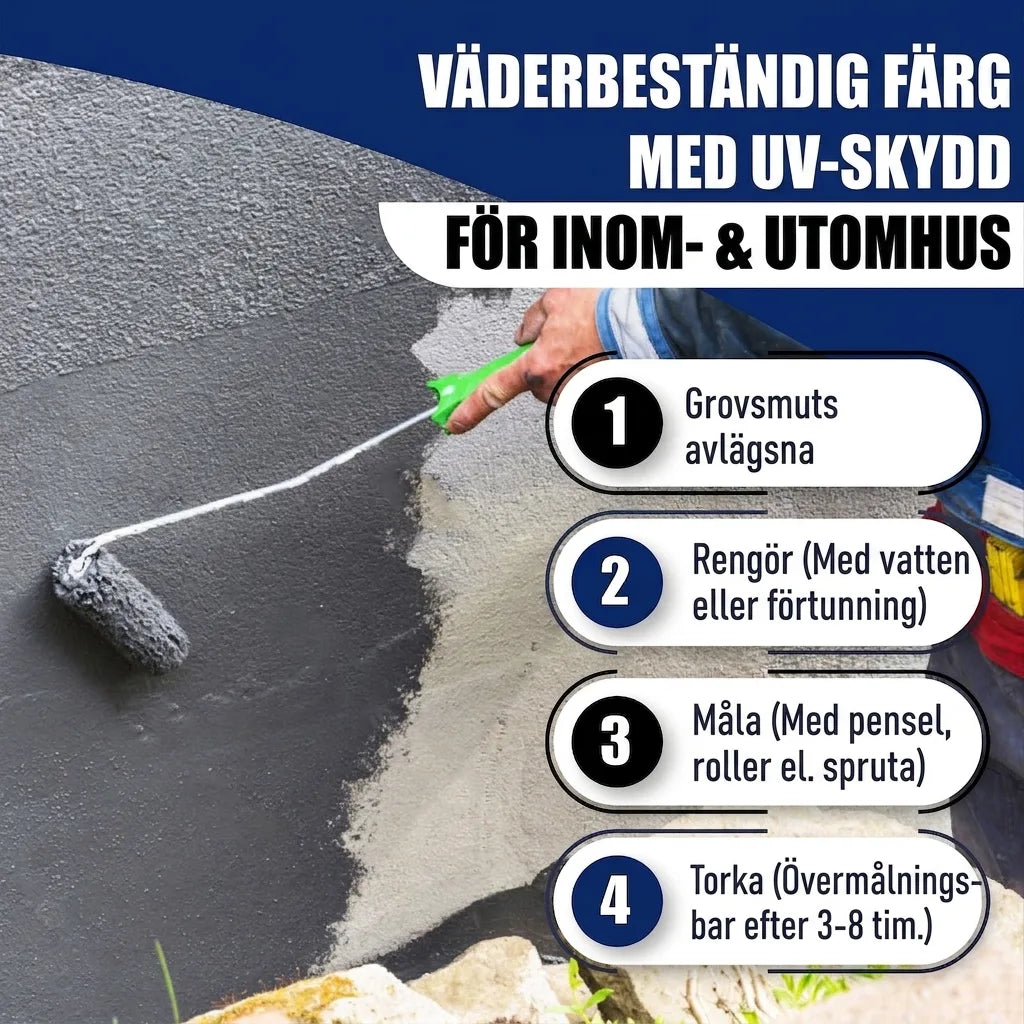 Betongfärg Blekbrun RAL 8025 - högtäckande fasadfärg Hamburger Lack-Profi, Bild 27