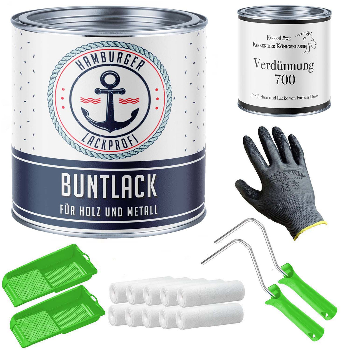 Kulörlack i Kvartsgrå RAL 7039 med målarset (X300) - Hamburger Lack-Profi