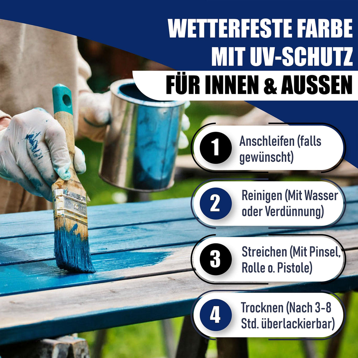 Kulörlack i Papyrusvit RAL 9018 med målarset (X500) - Hamburger Lack-Profi