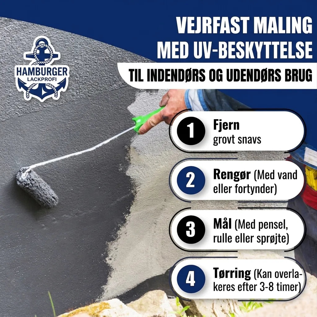 Hamburger Lack-Profi Betonfarbe Perlweiß RAL 1013 - hochdeckende Fassadenfarbe - Hamburger Lack-Profi