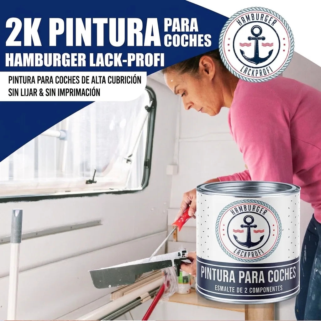 2K Billack Tomatröd RAL 3013 - Högtäckande & rostskyddande Hamburger Lack-Profi