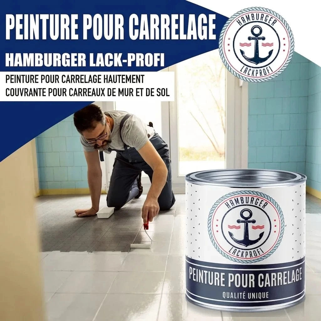 Hamburger Lack-Profi Lacke & Beschichtungen Hamburger Lack-Profi Fliesenlack in Chromoxidgrün RAL 6020 mit Lackierset (X300) & Verdünnung (1 L) - Fliesenfarbe 30% Sparangebot