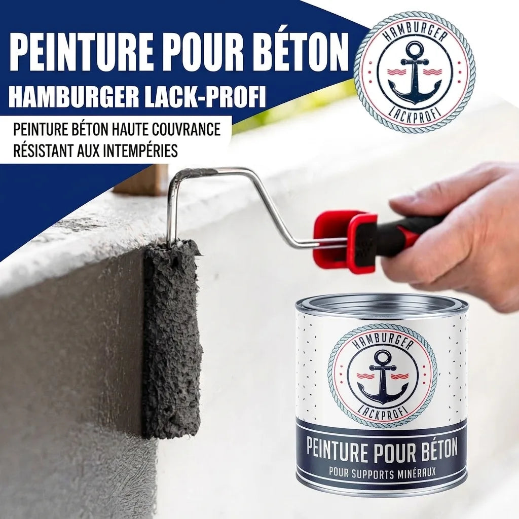 Hamburger Lack-Profi Betonfarbe Hellrotorange RAL 2008 - hochdeckende Fassadenfarbe - Hamburger Lack-Profi