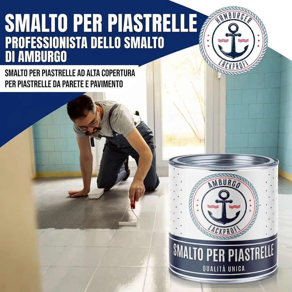Hamburger Lack-Profi Fliesenlack Resedagrün RAL 6011 - hochdeckende Fliesenfarbe Grün - Hamburger Lack-Profi
