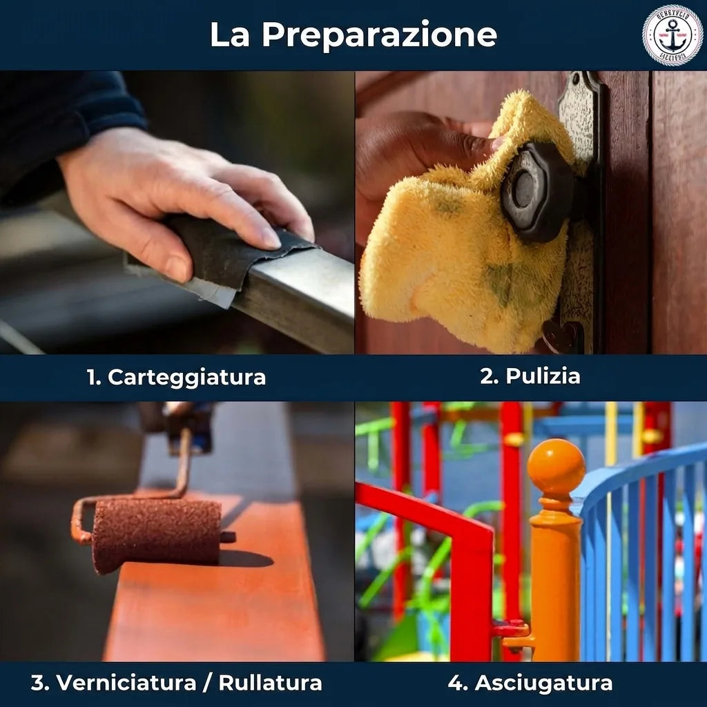 3 i 1 Duvblå RAL 5014 Rostskyddsfärg - Hamburger Lack-Profi
