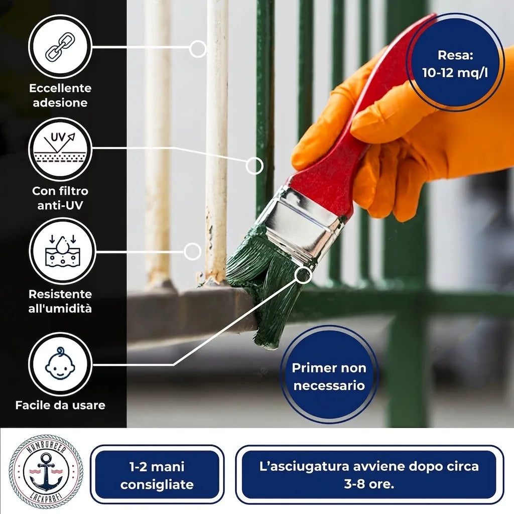 Metallskyddslack Signalgul RAL 1003 - nötningsbeständig & slagtålig - Hamburger Lack-Profi