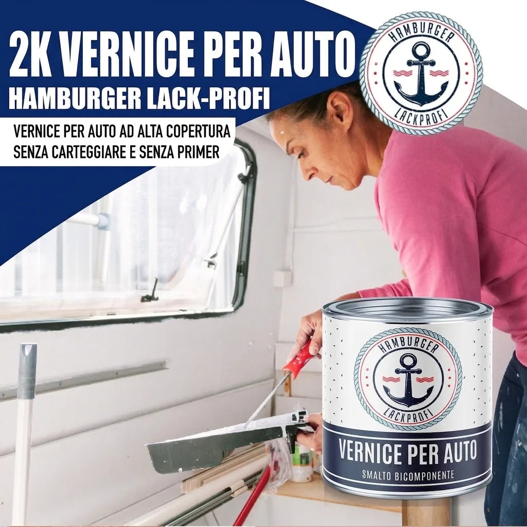 2K Billack Tomatröd RAL 3013 - Högtäckande & rostskyddande Hamburger Lack-Profi