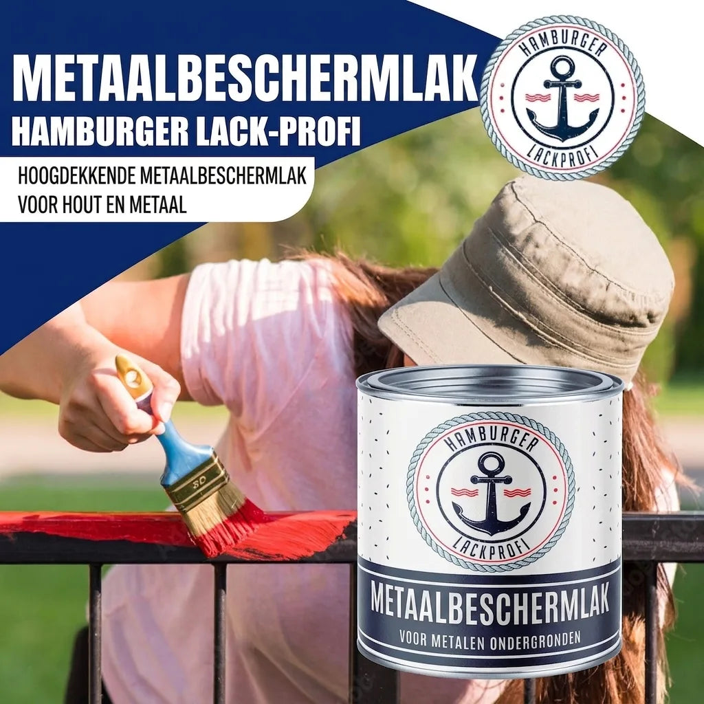 Hamburger Lack-Profi Metallskyddslack Svartgrå RAL 7021 - nötningsbeständig & slagtålig - Hamburger Lack-Profi