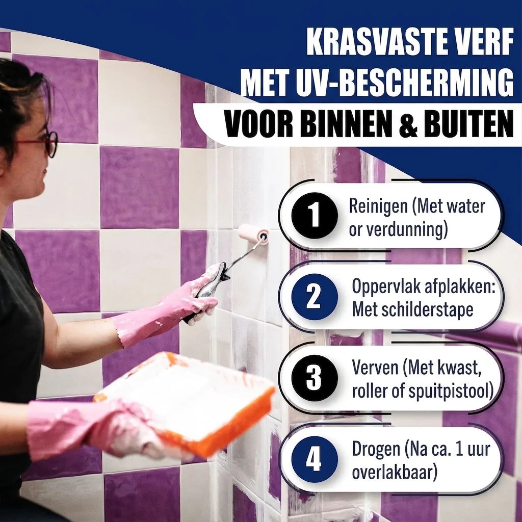 Hamburger Lack-Profi Fliesenlack Erdbeerrot RAL 3018- hochdeckende Fliesenfarbe Rot - Hamburger Lack-Profi