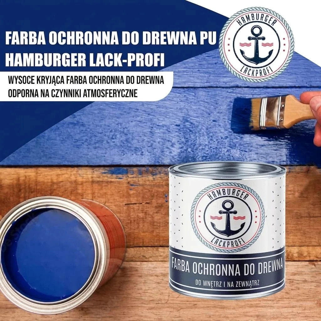Hamburger Lack-Profi Lacke & Beschichtungen PU Holzschutzfarbe RAL 6004 Blaugrün - Wetterschutzfarbe