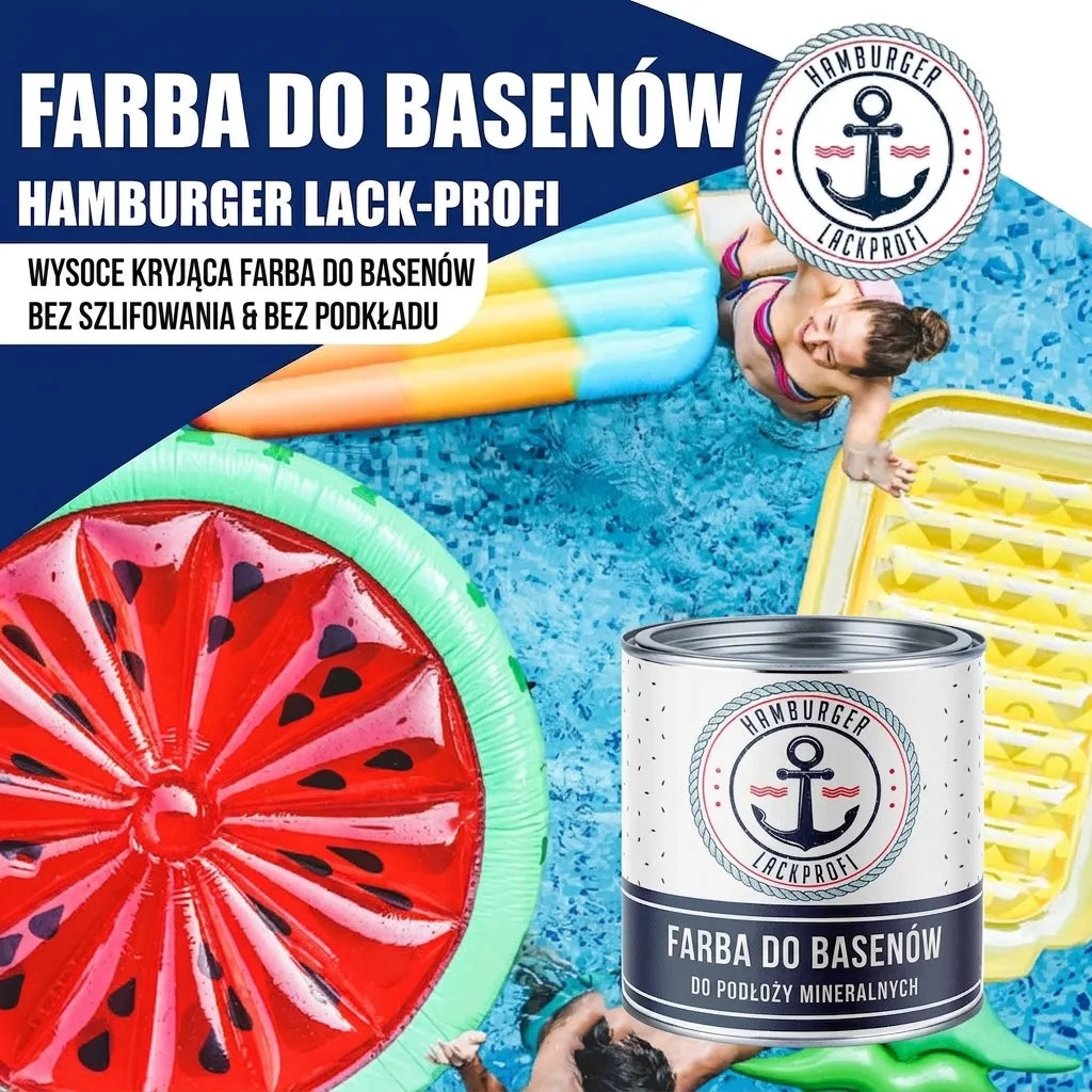 Poolfärg Guldgul RAL 1004 - högtäckande poolfärg Hamburger Lack-Profi