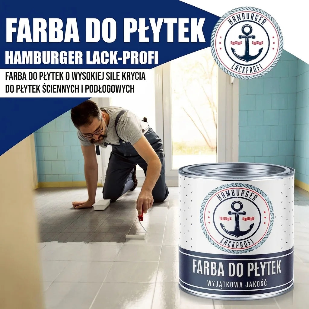 Hamburger Lack-Profi Fliesenlack Reinrot RAL 3028 - hochdeckende Fliesenfarbe Rot - Hamburger Lack-Profi