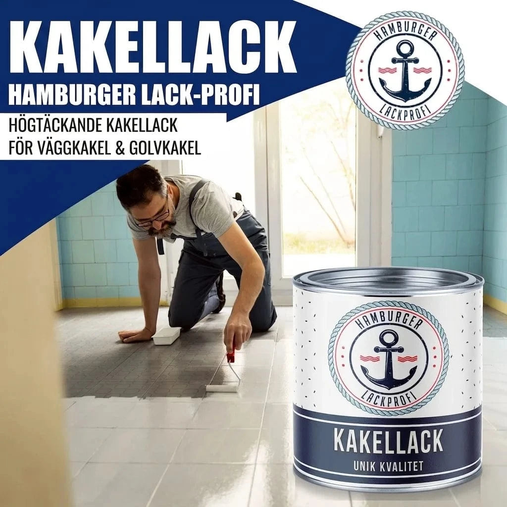Hamburger Lack-Profi Lacke & Beschichtungen Hamburger Lack-Profi Fliesenlack in Chromoxidgrün RAL 6020 mit Lackierset (X300) & Verdünnung (1 L) - Fliesenfarbe 30% Sparangebot