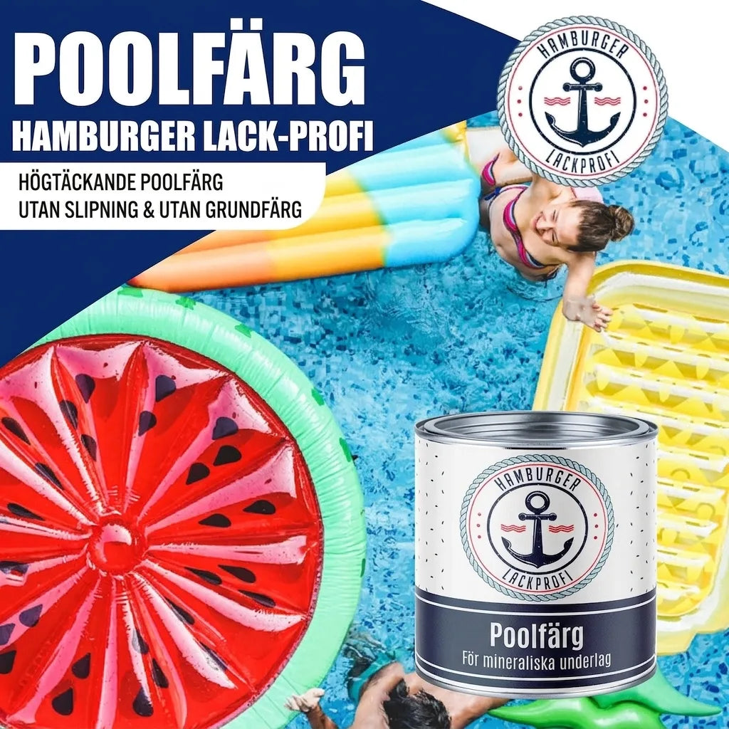 Poolfärg Saffransgul RAL 1017 - högtäckande poolfärg Hamburger Lack-Profi