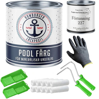 Poolfärg Bassängfärg med målarset (X300) - Hamburger Lack-Profi