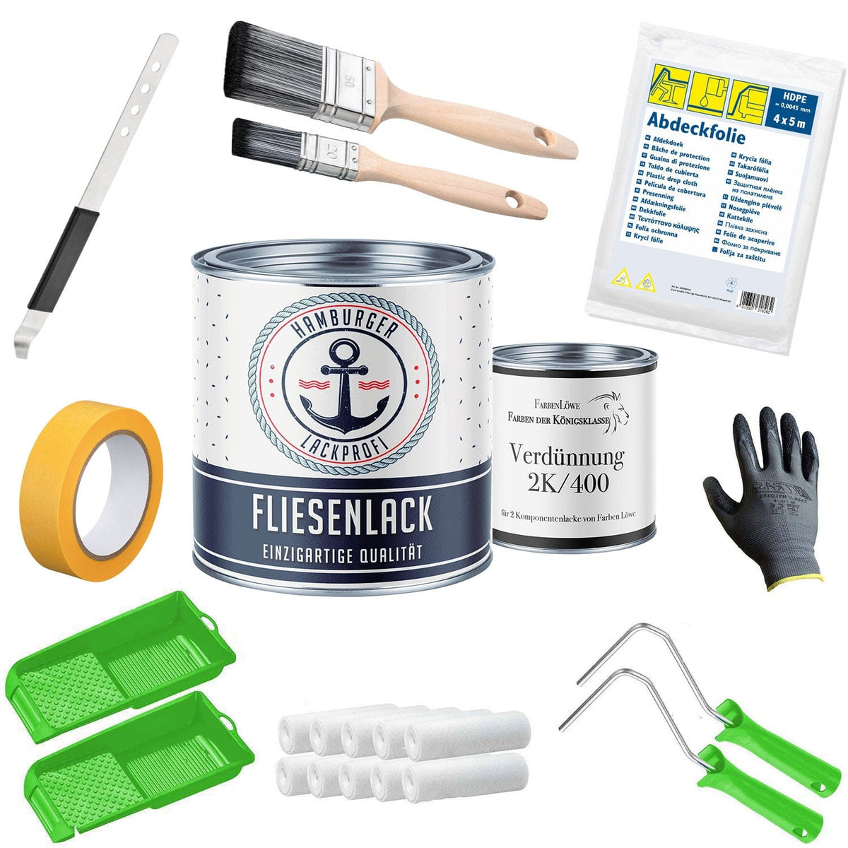 Kakelfärg i Trafikpurpur RAL 4006 - Kakellack med målarset (X500) - Hamburger Lack-Profi