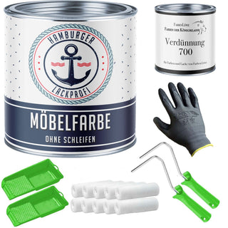 Möbelfärg utan slipning RAL 2002 Blodorange - Möbellack med målarset (X300) - Hamburger Lack-Profi