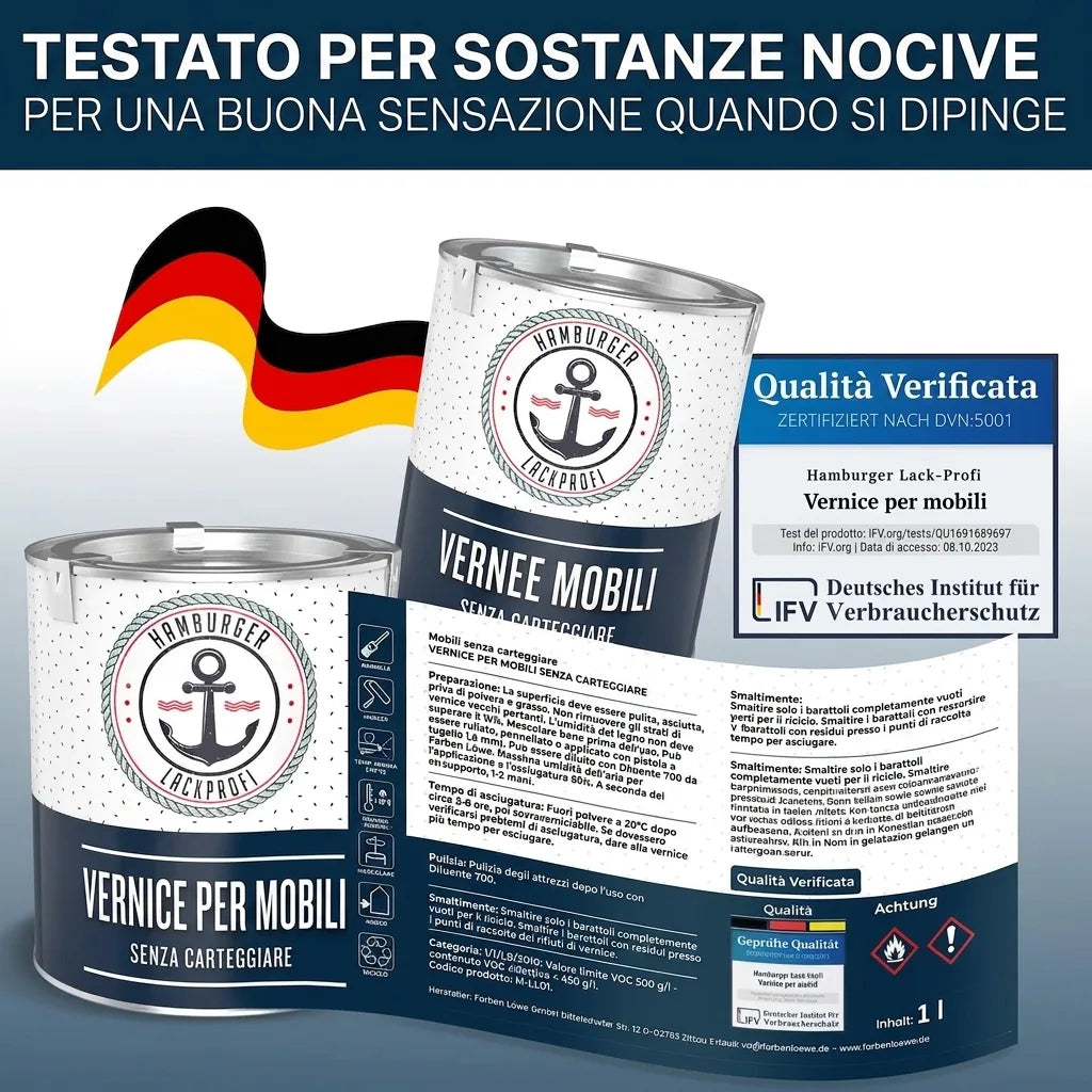 Möbelfarbe ohne Schleifen RAL 5013 Kobaltblau - Möbellack Hamburger Lack-Profi - Hamburger Lack-Profi